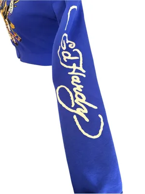 Ed Hardy Y2K-Style Full-Zip Cropped Hoodie Women’s Size M (17” PTP) thumbnail 6