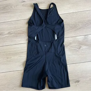 ATHLETA Lightning Unitard in Supersonic Black Size Small thumbnail 10