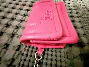 Juicy Couture pink keychain purse #juicy #keychainss Has small blue mark, shown in photo. thumbnail 2