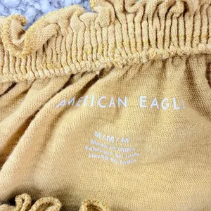 American Eagle‎ Embroidered Floral Crop Top Womens M Boho Off Shoulder Peasant thumbnail 4
