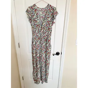 Free People Jumpsuit Womens XS Multicolor Floral Flutter‎ Sleeve Boho Jumpsuit thumbnail 7