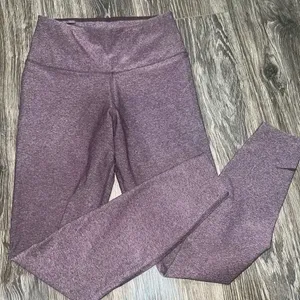 Nike Leggings Women's Burgundy Dri Fit Ten Less Yoga Heather Ankle Ladies thumbnail 1