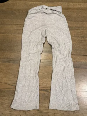 Anthropologie Grey Fold Over Button Leg Lounge Pants: Size Small thumbnail 6