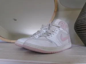 Nike Jordan Air Jordan 1 Mid Digital Pink Suede Sneakers thumbnail 2