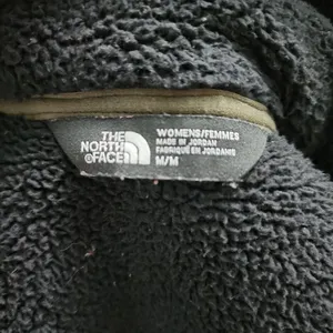 The North Face Jacket Womens‎ Size Medium Olive Green Fleece Hooded Outdoor Logo thumbnail 6