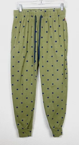 Sub_Urban Riot Green & Navy Star Print Jogger Pants thumbnail 1