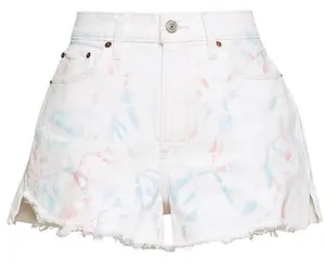Abercrombie & Fitch High Rise Denim Tie Dye Shorts Sz 28 thumbnail 1