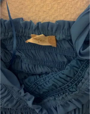 Altar'd State blue crop top thumbnail 2