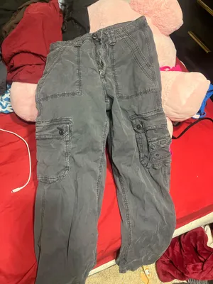 Dark Grey American Eagle Cargo Pants thumbnail 6