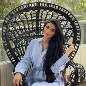 Zara oversized collared shirt dress v neck cotton Size XS thumbnail 2