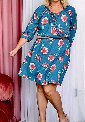 Lularoe peasant wrap look Jody artsy nursing L dress thumbnail 2