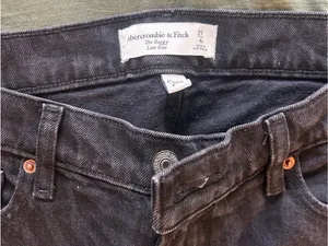 Abercrombie & Fitch Black Zebra Baggy Low Rise Curve Love thumbnail 2