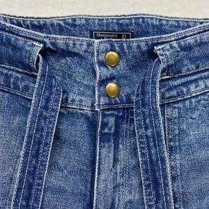 Abercrombie & Fitch Ultra High Rise Straight‎ Jeans Belted Size 27/4R thumbnail 6