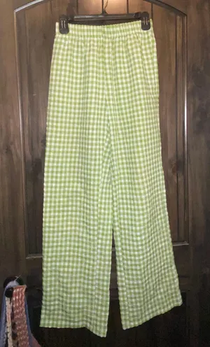 SheIn green checkered pants thumbnail 1