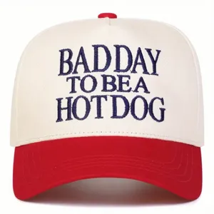 Bad Day To Be A Hot Dog Hat Funny Embroidered NWT BBQ Cookout Party SnapBack thumbnail 2
