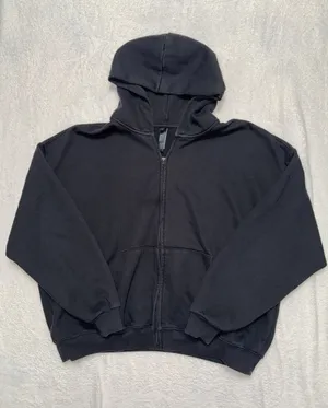 Skims Women's Black Full Zip Hoodie Sweatshirt Size 2XL thumbnail 1