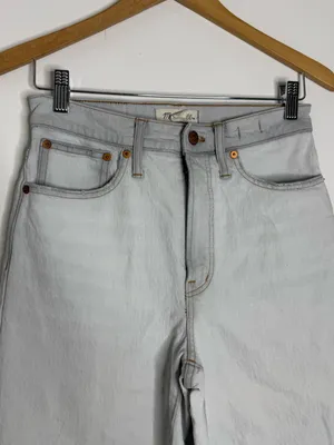 Madewell Perfect Vintage Wide Leg Crop Jeans Edmunds Wash Size 26 ND537 thumbnail 8