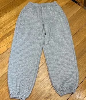 Princess Polly‎ Sweatpants Womens Size 6 Light Grey Ribbed Jogger Elastic Waist thumbnail 1