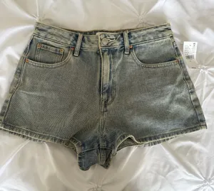 PacSun High-Rise Light Washed Denim Shorts thumbnail 1