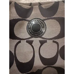 Coach Signature Stripe File Crossbody Zip Shoulder Bag F19220 Black Vintage Y2K thumbnail 3