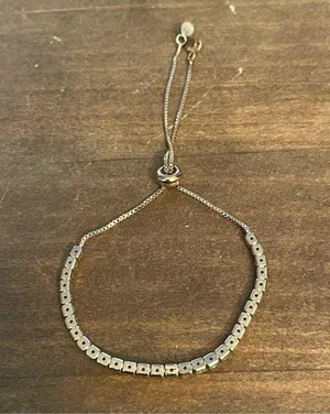Cubic Zirconia adjustable slide tennis bracelet thumbnail 6