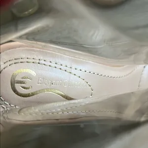 Cream Stiletto Heels with Transparent Panels thumbnail 5