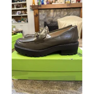 Sam Edelman Tully Alpine Green Shiny Slip On Chunky Lug Sole Loafers‎ Size 7.5 thumbnail 3