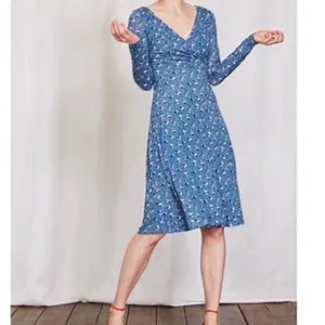 Boden Blue Surplus Print Georgia Mini Dress Womens 10 Casual Comfort Summer thumbnail 3