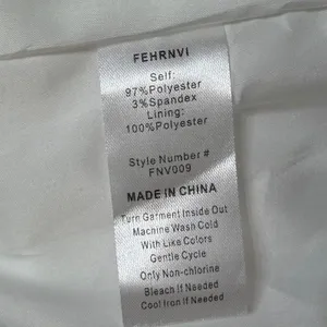 Fehrnvi Apparel White‎ Floral Jacquard Tiered Maxi Dress Long Sleeve Tie Neck M thumbnail 9