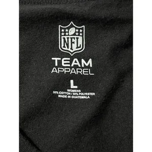NFL Team Apparel Atlanta Falcons Women's V-Neck T-Shirt Black Size L thumbnail 5