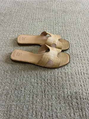 A New Day Woven Tan Slide Sandals for Women Size 8.5 thumbnail 2
