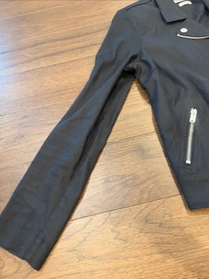 Level 99 Black Asymmetric Zip Moto Jacket Small - C69-022 thumbnail 4