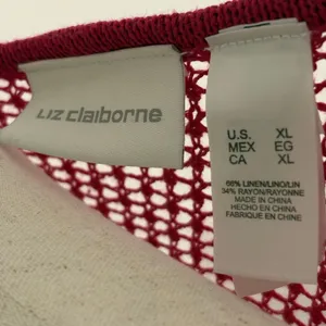 Liz Claiborne Pink Open Knit Linen Blend Sweater Sz XL thumbnail 4