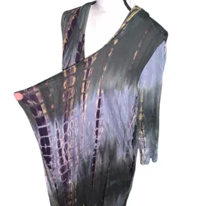 Coin 1804 Tye Dye Long Hooded Cardigan Boho Hippie Nostalgia Pockets thumbnail 2