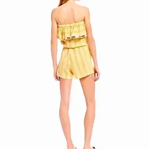 NWT!! KOPAL Rinku Romper Embroidered Ruffle Off‎ Shoulder Vacation Boho Small thumbnail 7