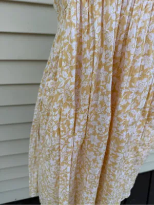 American Eagle Outfitters Gold and White Floral Mini Dress thumbnail 8