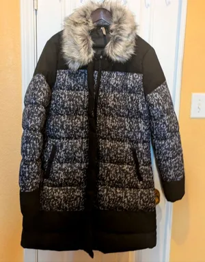 FABLETICS Waco Puffer Jacket Coat Women Size XL Midi Removable Faux Fur Collar thumbnail 1