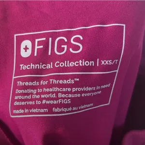 Figs Boston Slim Jogger Scrub Pants in Dark Magenta Size XXSmall Tall NWT thumbnail 4