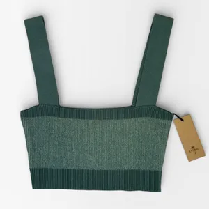 NWT THRILLS Womens Green Cropped Tank Top US MEDIUM thumbnail 1