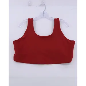 Nike Alate Minimalist Sports Bra Dark Red Low Support Scoop Neck Yoga Top thumbnail 3