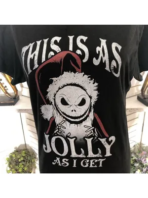 Disney Nightmare Before Christmas T-shirt Jack Skellington Santa gothic sarcasm thumbnail 8