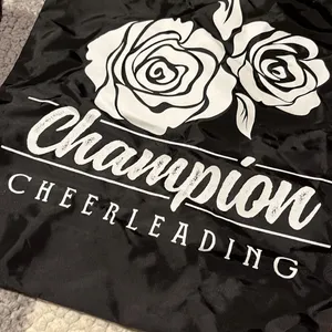 Varsity New Champion Cheerleading String Backpack Black Rose Cheer NWOT thumbnail 2