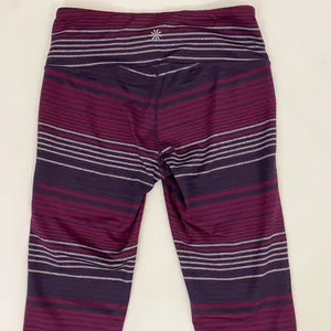 Athleta Womens‎ High Rise Striped Leggings Purple Burgundy Grey Small 349333-01 thumbnail 8