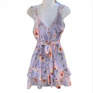 ✨HP✨Layered Ruffle Floral Cami Strap Dress✨ Purple thumbnail 5