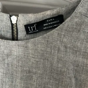 Zara TRF collection Gray Shift Dress With‎ Black Ribbon Sides, Small thumbnail 3