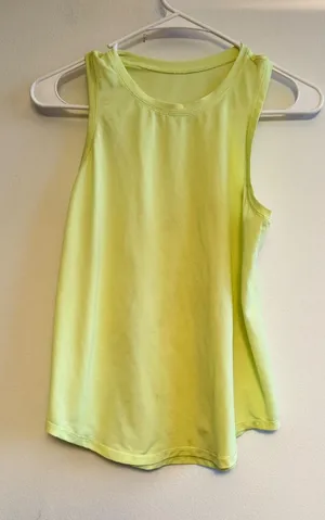 Lululemon Racerback Tank Top‎ Neon Yellow Lime Women Size 4 thumbnail 1