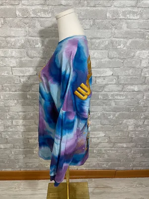 Disney Tie-Dye Long Sleeve Spirit Jersey - Blue, Purple & Gold Castle thumbnail 4