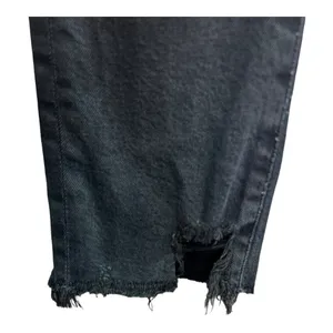 AGOLDE Toni‎ Mid Rise Straight Leg Jeans Black Distressed Hem Size 26 A133D-3002 thumbnail 11