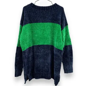 Offline by aerie Navy Blue & Green Long Sleeve Crewneck Chenille‎ Sweater Sz L thumbnail 6