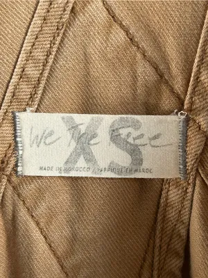 Free People We The Free Ziggy Cotton Denim Overalls - Tan / Camel Brown thumbnail 7